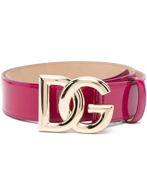 Fuchsia Patent Leather DG Logo Belt