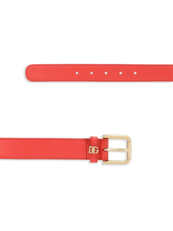 Red Leather DG Logo Belt additional