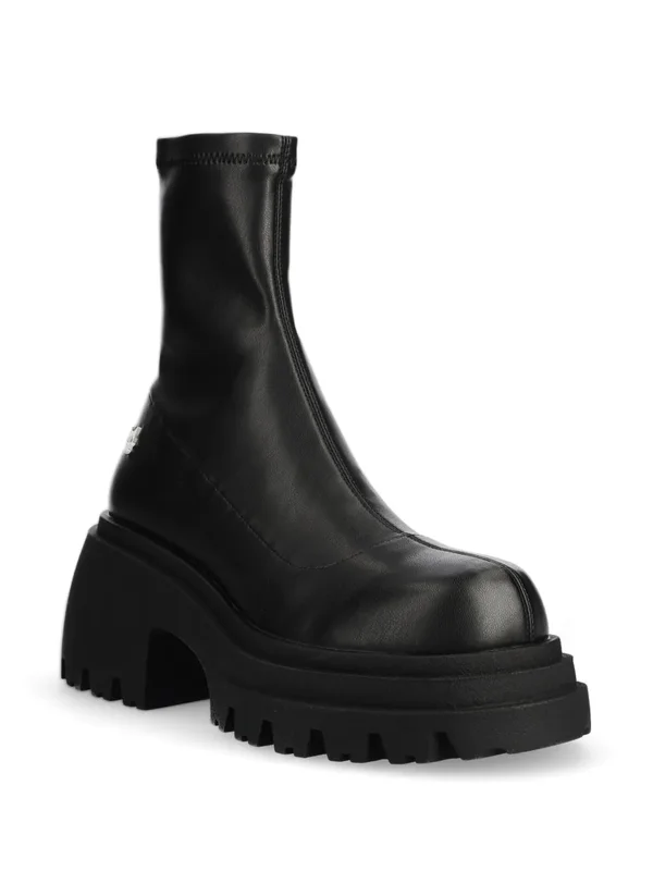 Black Leather Boots with Fox Emblem additional