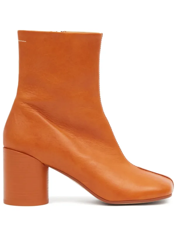 Cognac Leather Ankle Boots additional