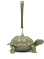 Olive Green Turtle-Shaped Clutch Bag