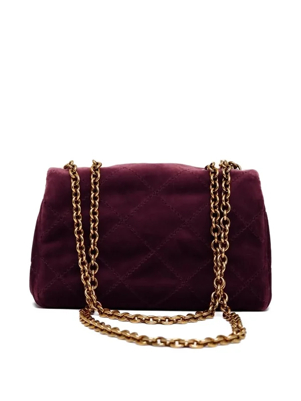 Burgundy Velvet Quilted Bag additional