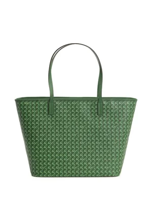 Green Monogram Pattern Tote Bag