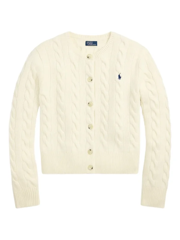 Classic Cable-Knit Button-Down Cardigan
