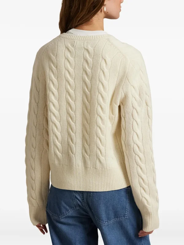 Classic Cable-Knit Button-Down Cardigan additional