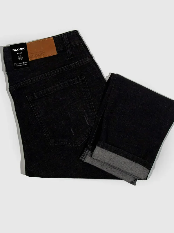 BLOQ Slim-Fit Black Stretch Jeans
