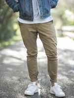 Slim-Fit Khaki Chino Pants