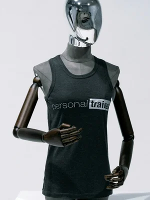 “Personal Trainer” Sleeveless Gym Tee – Charcoal Edition