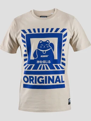 KIKII “Believe in God” Graphic Tee – Beige Edition