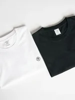 PLEASURES Black & White Logo Tee 2-Pack